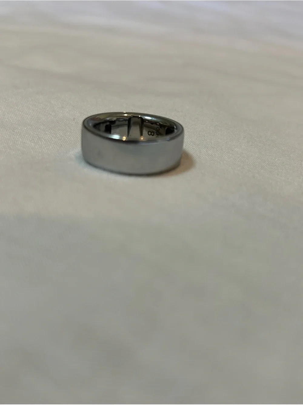Oura Silver Polished Smart Ring SZ 8 GEN 4
